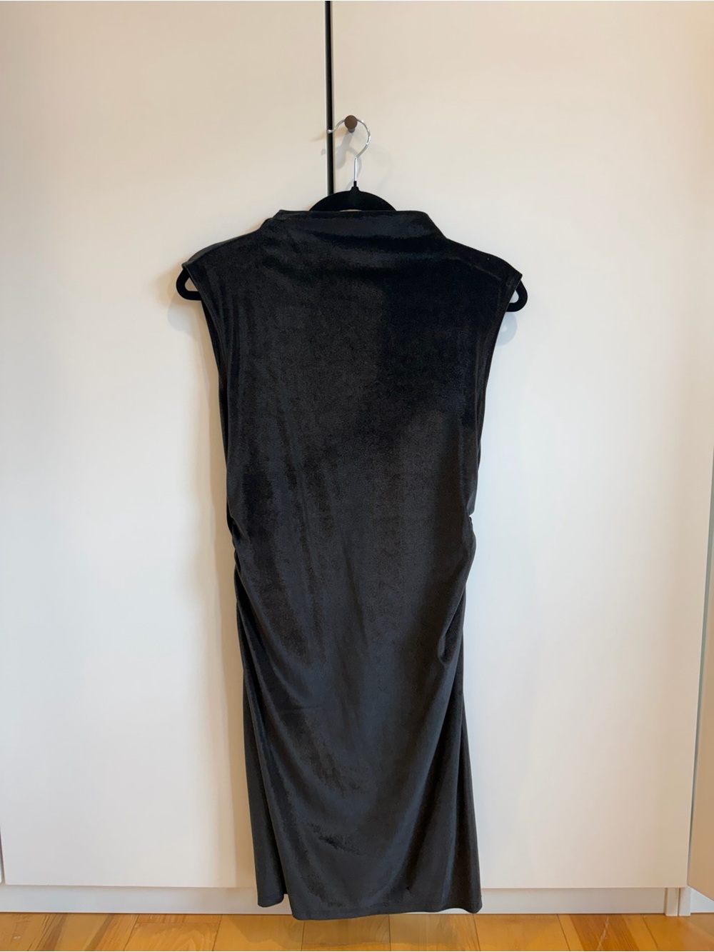 Suede Black Midi Dress